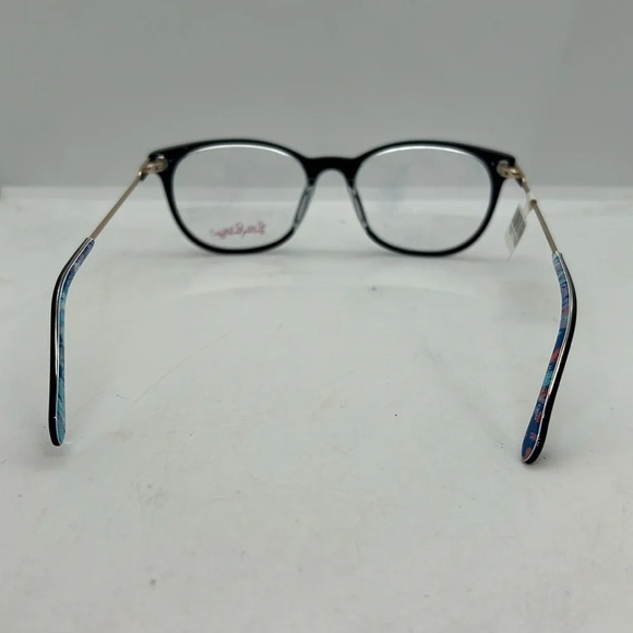Lilly Pulitzer Lindy Eyeglasses Frames Case Navy Crystal RX-able NWT - Picture 6 of 7